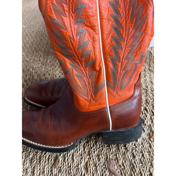 Ariat Men's Leather Tennessee UT Vols Western Boots Size 8.5 D worn Once - Picture 5 of 12